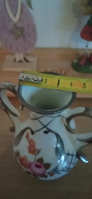 Jarrón Porcelana Bohemia Plata