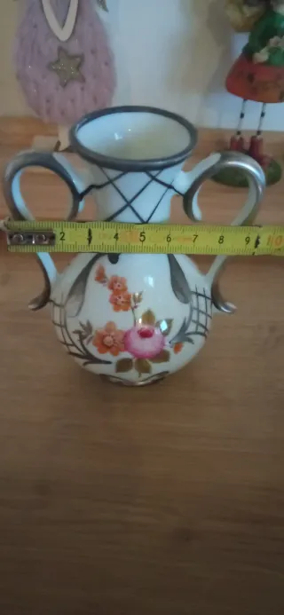 Jarrón Porcelana Bohemia Plata