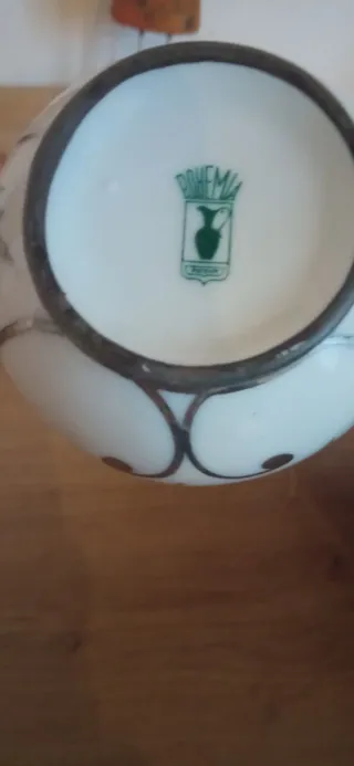 Jarrón Porcelana Bohemia Plata