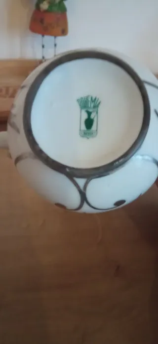 Jarrón Porcelana Bohemia Plata