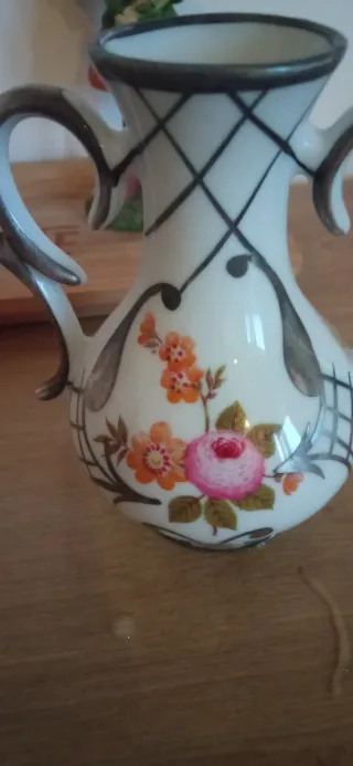 Jarrón Porcelana Bohemia Plata