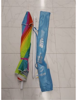 Aktive 62221 - Sombrilla de playa grande, Ø200 cm,