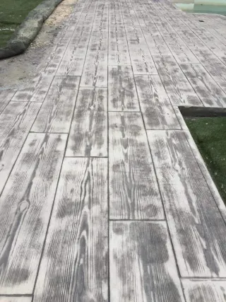 Hormigón impreso decoración jardines