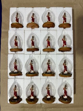 16 Pezzi Cupola di Vetro Sacro Cuore di Gesù 10cm