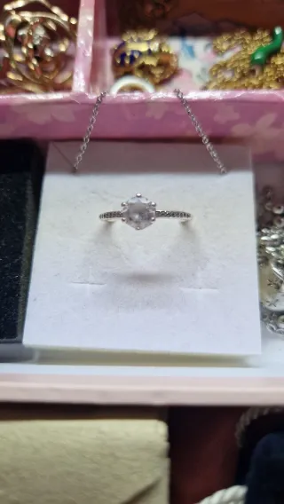 Anello Pandora Argento con diamantino