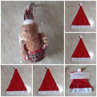Orsetto Decorazione Natale 5 Cappelli Babbo Natale