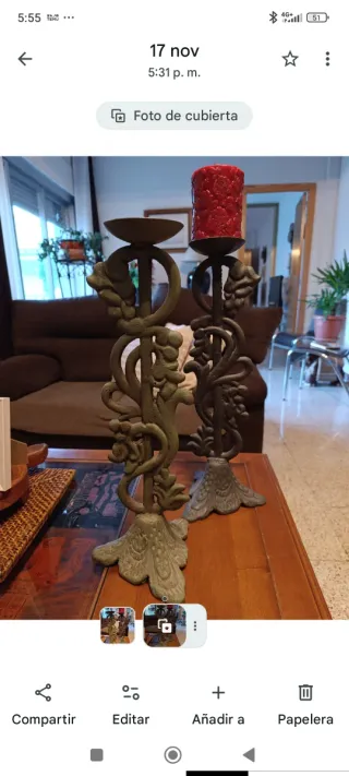 Candelabri in ferro battuto