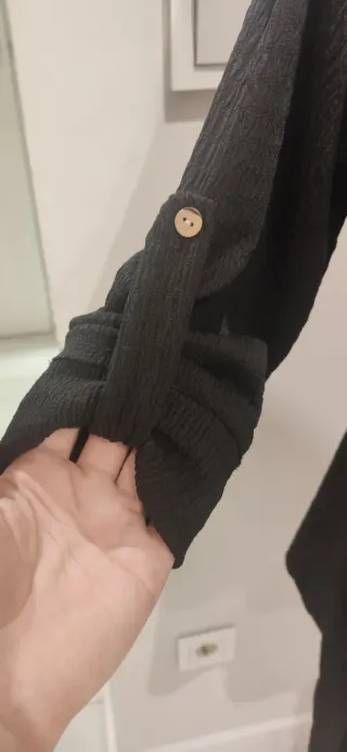 Blusón negro manga larga