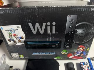 Nintendo Wii Negra Mario Kart Pack