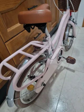Bicicleta Vintage Rosa 16 con Cesta