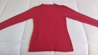 Camiseta Morgan encaje roja Talla M