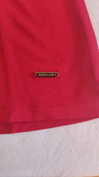 Camiseta Morgan encaje roja Talla M