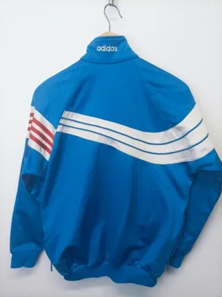 Chaqueta deportiva Adidas vintage azul y blanca