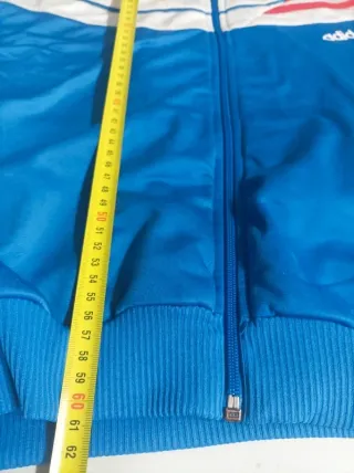 Chaqueta deportiva Adidas vintage azul y blanca