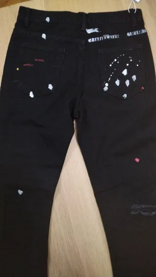 Gallery Dept Jeans Skinny Pintados Negros