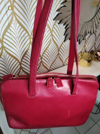 Bolso Prada Rojo Piel