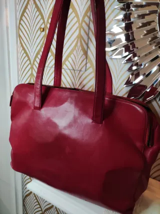 Bolso Prada Rojo Piel