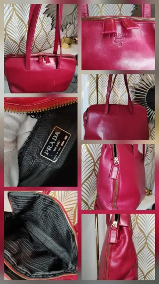 Bolso Prada Rojo Piel