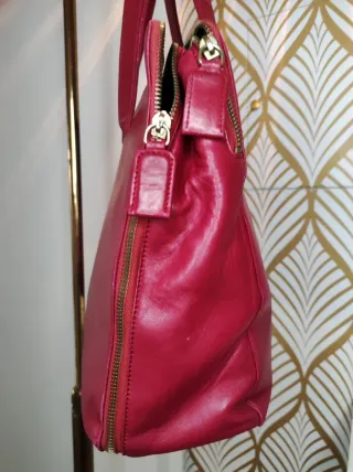 Bolso Prada Rojo Piel