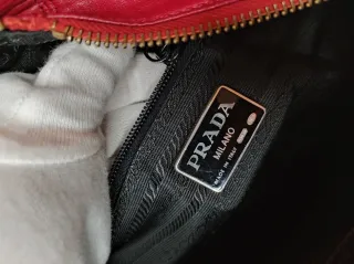 Bolso Prada Rojo Piel