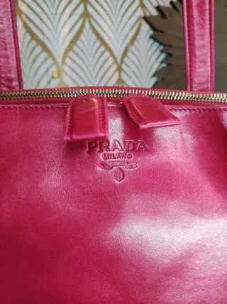 Bolso Prada Rojo Piel