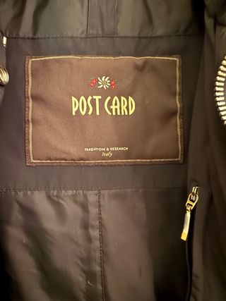 Piumino Post Card lungo nero usato