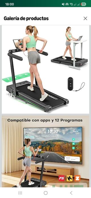 Cinta de correr plegable
