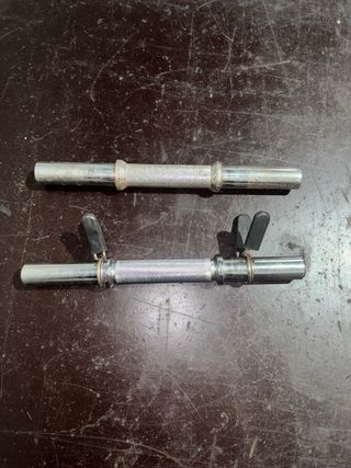 Barra para mancuernas cromada