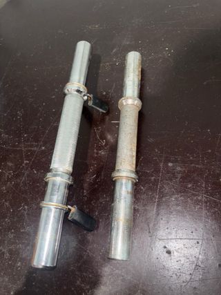 Barra para mancuernas cromada