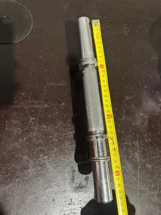 Barra para mancuernas cromada