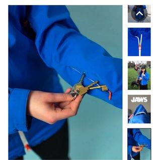 Chaqueta cortavientos azul. talla S unisex ancha