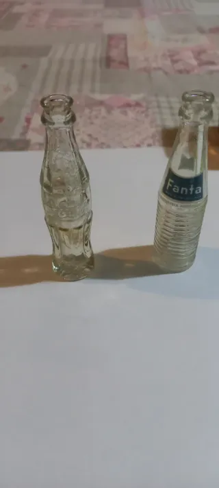 Set 2 mini bottiglie Coca Cola e Fanta