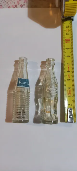 Set 2 mini bottiglie Coca Cola e Fanta
