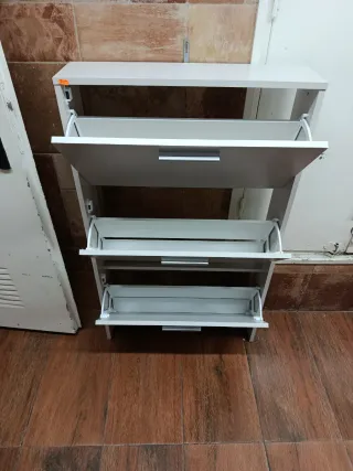 Zapatero de madera  Gris 3 Trampones