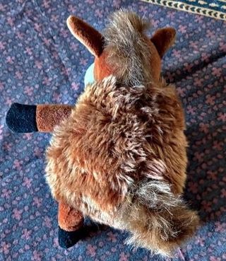 Peluche caballo marrón suave