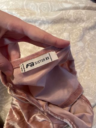 Top fiesta terciopelo rosa