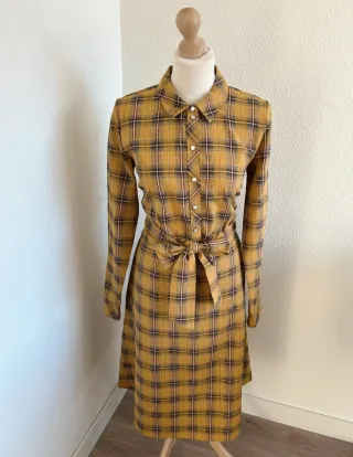 Vestido King Louie cuadros amarillo