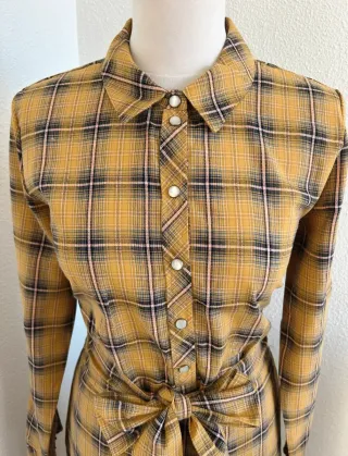 Vestido King Louie cuadros amarillo