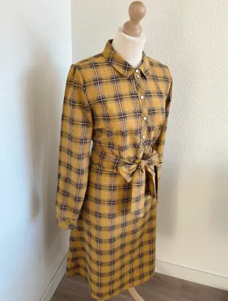 Vestido King Louie cuadros amarillo