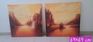 Quadro su Tela Paesaggio al Tramonto