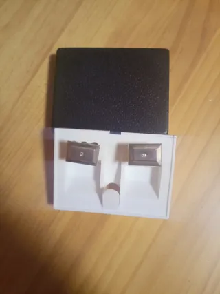 Gemelos Rectangulares Dorados y Plateados