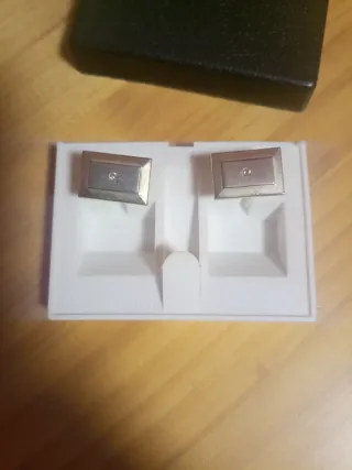 Gemelos Rectangulares Dorados y Plateados