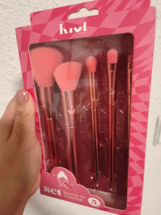 Brochas Maquillaje Rosa Dorado...REGALO ESMALTE