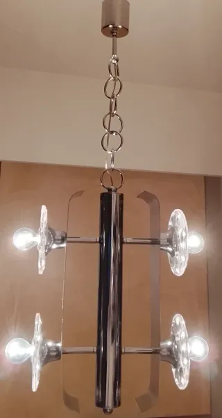 Lampadario Reggiani Space Age Anni 70