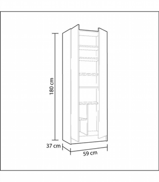 Zapatero Alto 2 Puertas. Blanco