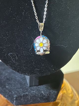Collana campanella Capri multicolor argento