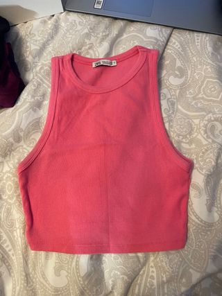 Top Corto Zara Rosa