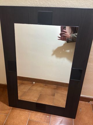 Specchio per ingresso in legno e vetro