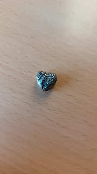 Colgante Corazón Alas Plata