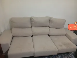 Sofá modular beige de tela URGE